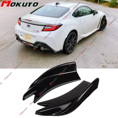 2Pcs Black Rear Bumper Splitter Spats Diffuser For 22-24 Subaru BRZ Toyota GR86 Foto 1 de 4