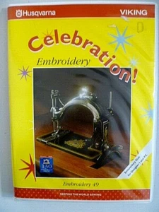 Husqvarna Viking Designer 1 Embroidery Designs # 49 CELEBRATION! 2 Floppy Disks - Picture 1 of 3