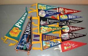 Souvenir Mini Pennants: Travel Sights - You Pick & Choose - felt flags with ties - Picture 1 of 15