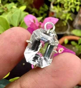 37CT Natural Certificado Blanco Zafiro Suelto Piedra Preciosa 925 Plata Maciza - Imagen 1 de 10