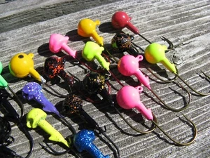 Barnacle Head Gumball Bottoms Up Mixed Walleye Casting Jigs M31 - Picture 1 of 4