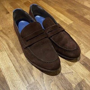 £179 mens (8) Oliver Sweeney ashdown chocolate loafer shoes in great condition - Picture 1 of 17