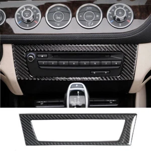 Carbon Fiber Interior CD Console Frame Sticker Trim Fit For BMW Z4 E89 - Picture 1 of 7