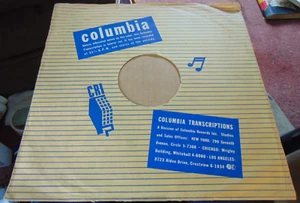 33RPM 16" Columbia Transcription sleeve, early 1950s - Imagen 1 de 7
