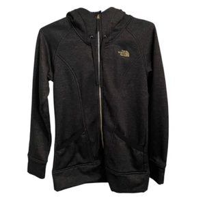 The North Face Black Gold Full Zip Fleece Lined Hoodie Size S/P - Picture 1 of 8