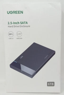 UGreen - 2.5-Inch SATA External Hard Drive Enclosure - NEW/SHIPS FREE - Image 1 of 2