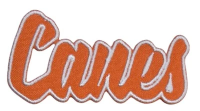 INSPIREME FAMILY OWNED Miami Canes Text Embroidered Applique Iron On Patch Various Sizes Customize