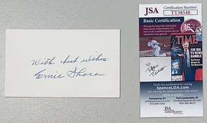 Ernie Shore Signed Autographed 3x5 Card JSA Certed Boston Red Sox Perfect Game - Picture 1 of 1