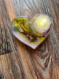 Valentine's day decorations, beautiful hearth candle decoration, Hand Made - Picture 1 of 6