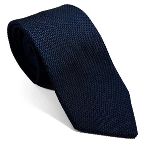 Navy Blue Silk Grenadine Tie (Garza Fina) Handmade in Italy - Picture 1 of 4