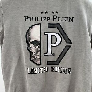 Philipp Plein Mens  Half Skull  Long Sleeve Sweatshirt, Limeted Edition Size XL