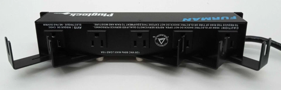 Furman Plug Lock Pro 12 Outlet Power Distribution Adjustable Locking Strip - Image 1 of 4