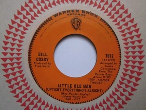Northern 60's Soul 7"-Bill Cosby-Little Ole Man/Hush Hush-Warner Bros issue copy - Foto 1 di 3