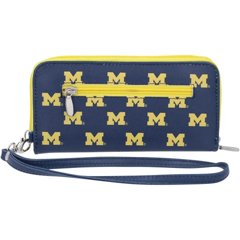Women's Michigan Wolverines Zip-Around Wristlet Wallet Cover
