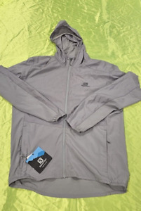 Salomon Agile Full-Zip Hooded Wind Jacket Medium Women's RRP £ 120 Alloy