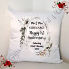 Personalised 18" Cushion - Anniversary Gift - 1st/5th/10th Etc - Design 8