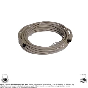 Cable PS2 Keyboard Mouse Extension Mini DIN 6-Pin Female Male 25FT #220884A - Picture 1 of 2