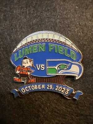 Cleveland Browns vs Seattle Seahawks  Game Day Pin 9/24/2023 Lumen Field NFL - Image 1 of 4