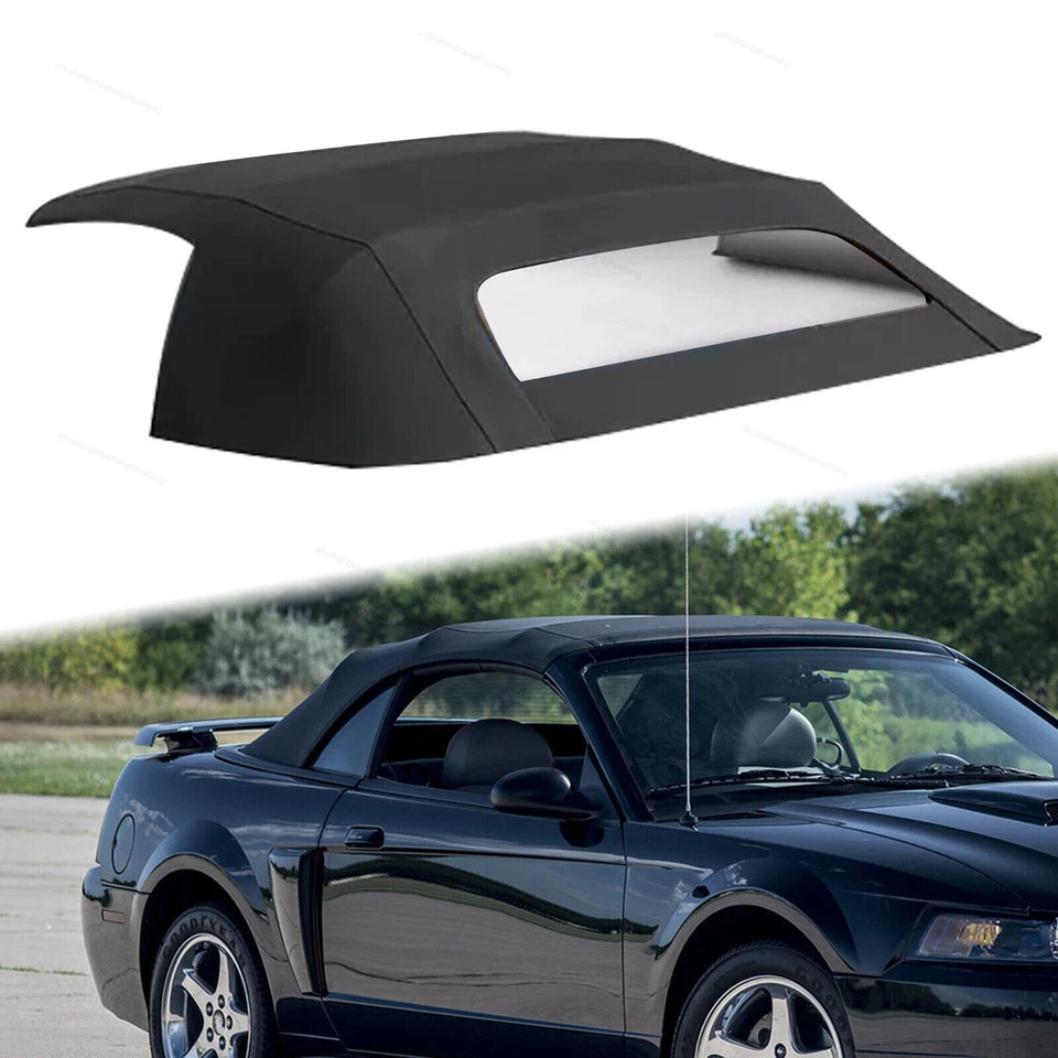Soft Top Black W/window Plastic Convertible Fit For 94 95-2003 2004 Ford Mustang Foto 1 de 4
