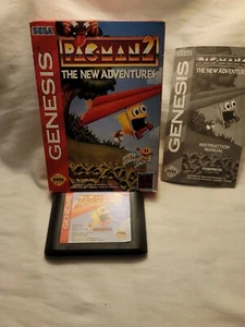 Pac-Man 2 The New Adventures Sega Genesis Complete - Cardboard Box and Manual - Picture 1 of 7