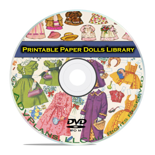 Vintage Printable Paper Dolls, 2,000 included, McCall, Victorian Doll CD DVD B63