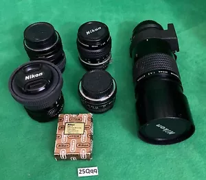 5 Vintage Nikon & Tokina Lenses_Nikon Nikkor 300mm_ 55mm _ 35-70mm With BONUS. - Picture 1 of 11