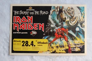 Póster de la gira de conciertos Iron Maiden 1982 Alemania____ - Imagen 1 de 1