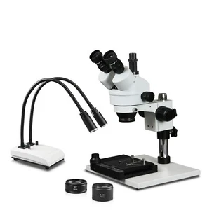 Parco Simul-Focal Trinocular Zoom Stereo Microscope,Dual Light, Mechanical Stage - Picture 1 of 6