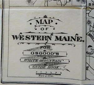 Western Maine Sebago Lake Standish Fryeburg Oxford Woodstock 1884 detailed map - Picture 1 of 5