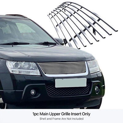 Fits 2006-2012 Suzuki Grand Vitara Main Upper Stainless Silver Billet Grille - Image 1 of 4