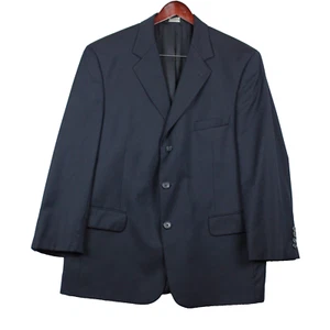 Jos. A. Bank Mens Button Front Blazer Suit Jacket Size 42 Short Solid Dark Navy - Picture 1 of 16