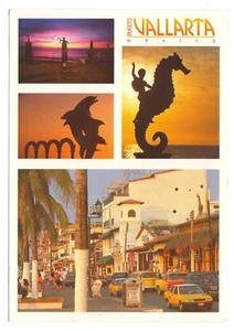 Puerto Vallarta Mexico Malecon Sculptures Postcard - Picture 1 of 2