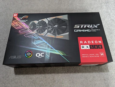 ASUS ROG STRIX RX 580 OC Edition 8GB GDDR5 - Boxed but used. UK Seller - Image 1 of 4