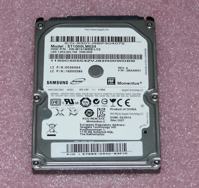 1TB SEAGATE  ST1000LM024 Festplatte Hard Drive Disk HDD SATA 5400RPM 6,3cm(2.5") - Bild 1 von 3