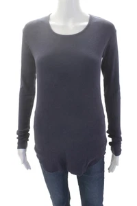 Top donna Balmain cotone manica lunga girocollo viola taglia M - Foto 1 di 6