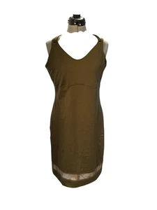 Merrell olivgrün Lily Opti Wick UPF Crossover Träger Stretch Tank Kleid Large - Bild 1 von 9