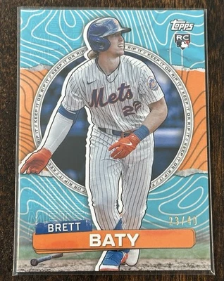 2023 Topps Rip #85 Brett Baty RC Riptide/40 UNRIPPED - New York Mets - Image 1 of 2