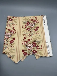 Ralph Lauren Home Collection Floral Sewing Fabric Scrap Remnant Cotton Canvas - Picture 1 of 5