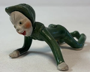 1950 Cali-Crown CERAMIC CRAWLING PIXIE ELF figurine ~ 4.5 inches long - Picture 1 of 7