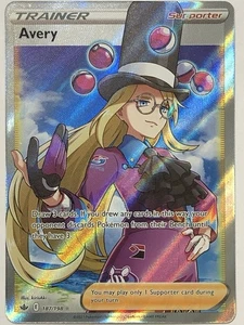 Juego de cartas coleccionables Pokémon - Avery 187/198 Chilling Reign arte completo - casi nuevo (envío gratuito $5+) - Imagen 1 de 2