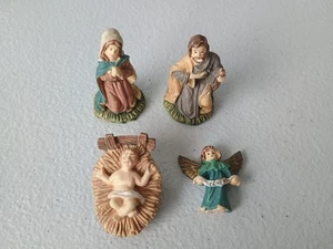 Pequeña casa de muñecas miniatura vintage Navidad María José bebé Jesús ángel - Imagen 1 de 6