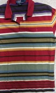 De Colección Colorido Ralph Lauren Polo Manga Corta Multicolor Rayas Para Hombre’s Pequeño - Imagen 1 de 4