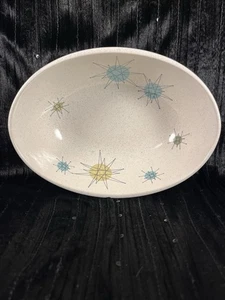 Vintage Franciscan Atomic Starburst MCM Oval Serving Bowl 8.25” Gladding McBean - Picture 1 of 16