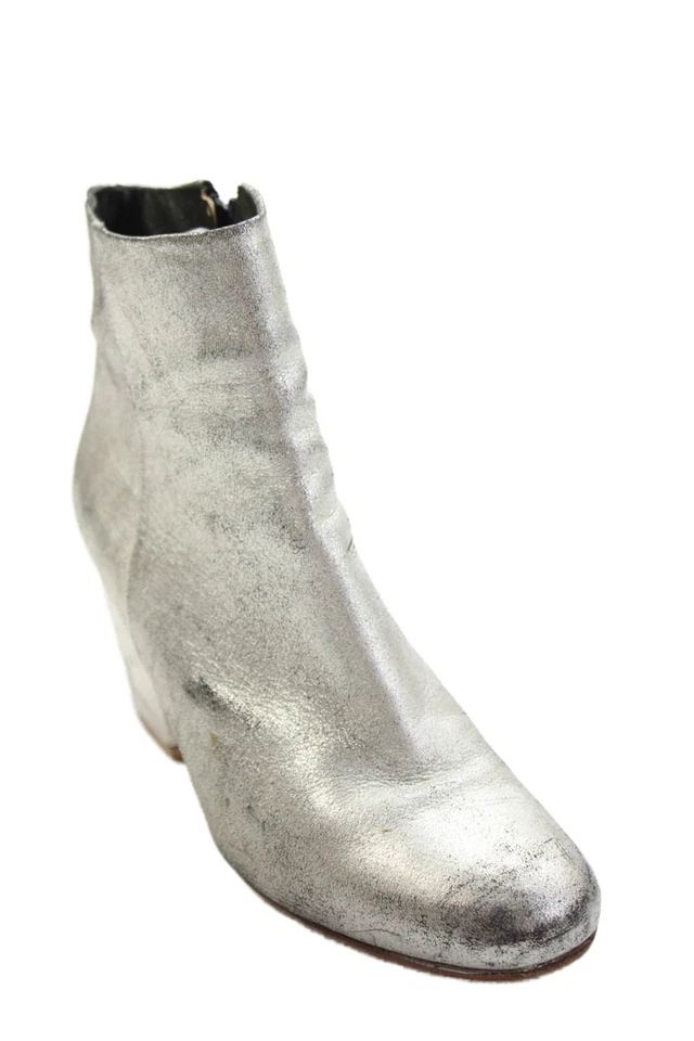 Rachel Comey Mujer Tacones en Bloque Botines Zapatos Metálicos Dorados Talla 7 Foto 1 de 4