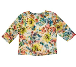 Miss Me Kids Multicolored Floral Long Sleeve top Girls Size 12 - Picture 1 of 11