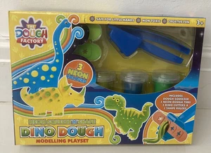 Juego de modelado de masa DINO The Dough Factory Neon Squeeze N Shape - Imagen 1 de 4