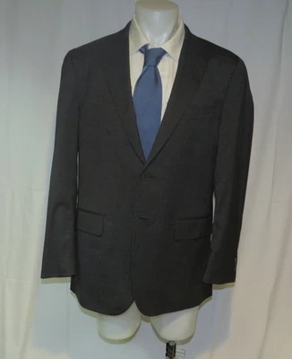 Isaia Sanita Current Silk Blend Solid Charcoal Two Button Suit Jacket 46L - Image 1 of 4