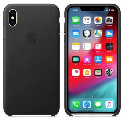 Custodia In Pelle Originale Apple iPhone XS Max - Nera - Nuova - Immagine 1 di 4