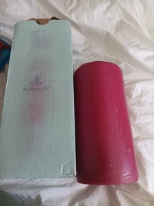 Partylite Harvest Wine Pillar Candle 9" Used Slightly With Box - Picture 1 of 4