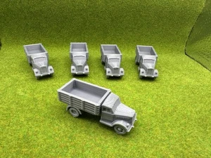 WW2 1/100 Scale German Opal Blitz Trucks Open 3D Print 5 Trucks - Picture 1 of 7